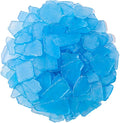 Keedolla Tumbled Sea Glass for Crafts - 10 OZ Sky Blue Seaglass Pieces Flat by Keedolla