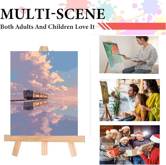 GXGLLPZBY Painting by Numbers for Adults Beginner, Colorful Sky Strain - Image 6