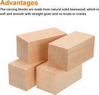 MECCANIXITY 4Pcs Basswood Carving Block, Arts Decoration, Crafts Whittling - Image 3