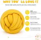 3.53oz Wool Roving: Needle Felting Wool White Roving Wool Felting Supplies Pure - Image 2