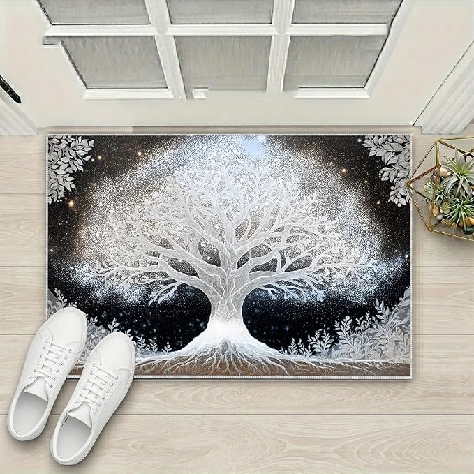 Tree of Life Faux Cashmere Non-Slip Rug, 15.7 x 23.6 Inches, Bathroom Dry Area - Image 7