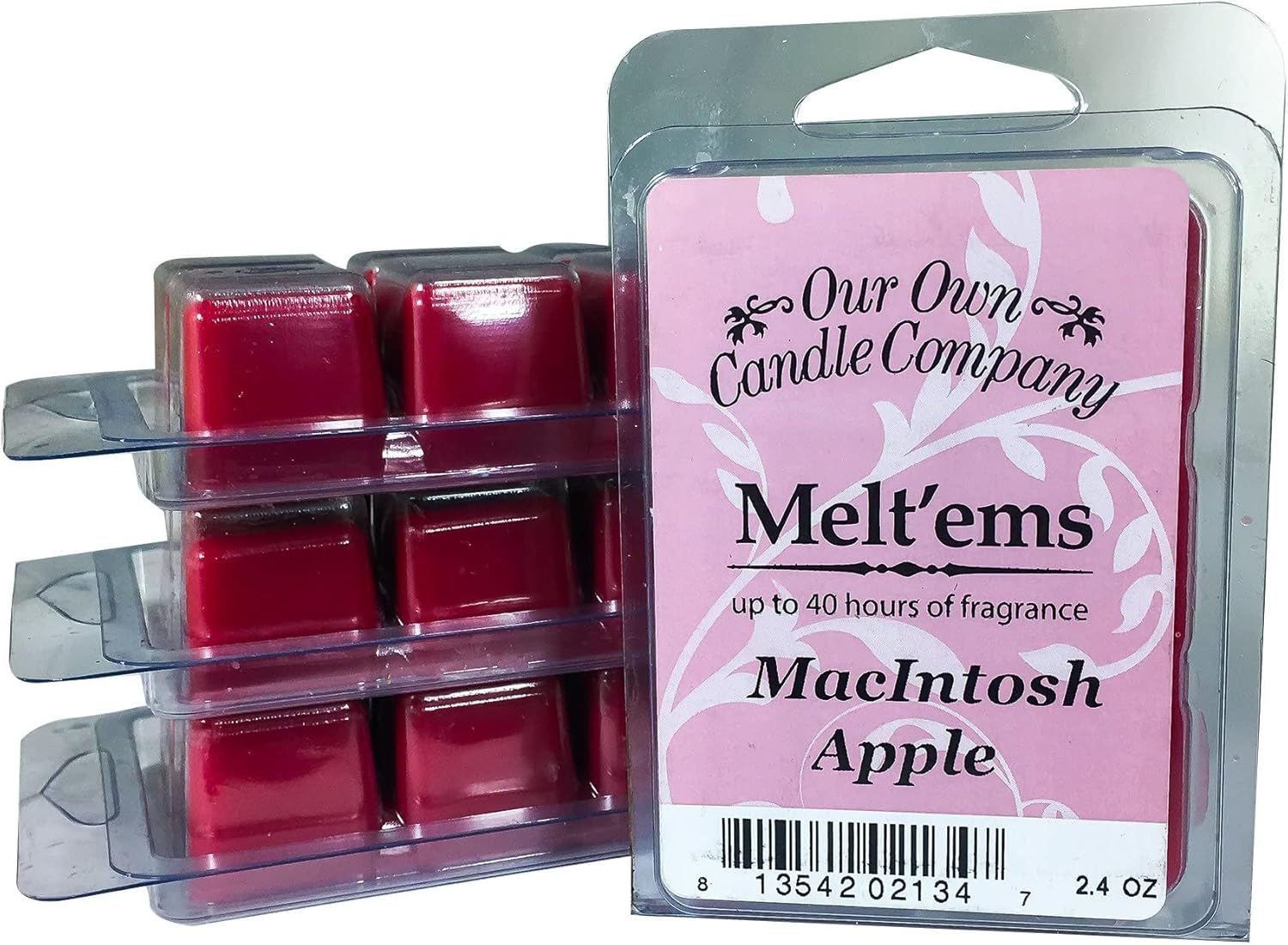 Our Own Candle Company Premium Wax Melt, Macintosh, 6 Cubes, 2.4 oz (4 Pack)