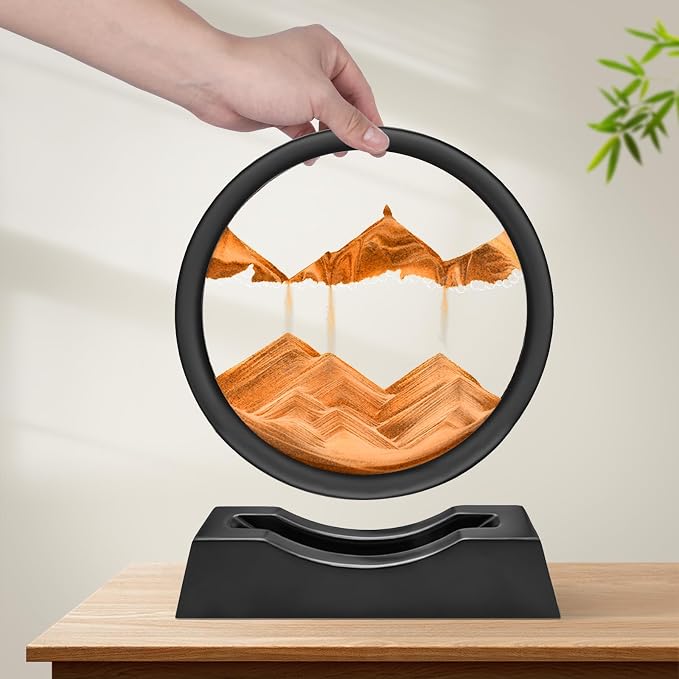 Wai Danie Moving Sand Art Picture 3D Hourglass Deep Sea Sandscape Liquid Motion - Image 3