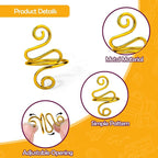 Vodolo 4PCS Gold Adjustable Yarn Tension Ring - Image 3