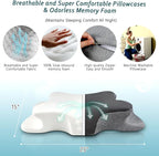 CHxxy Cervical Neck Pillow for Pain Relief Sleeping, Memory Foam Pillows - Image 5