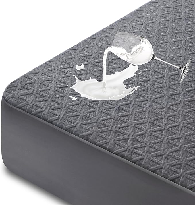 Premium Waterproof Mattress Protector California King Size, Breathable Bed by GOPOONY