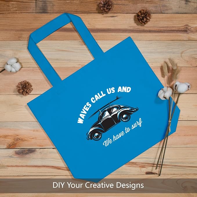 TOPDesign 3-Pack Super Strong Large 12oz Cotton Canvas Tote Bags, Reusable - Image 3