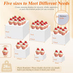 6 Pcs White Acrylic Buffet Risers - Image 2