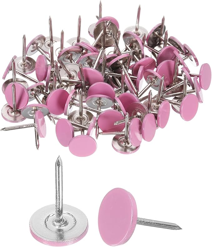 uxcell 150Pcs Upholstery Tacks, 11mmx17mm Flat Head Thumb Tack Decorative by uxcell