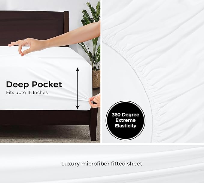 Royale Linens Fitted Sheet Queen - Image 3