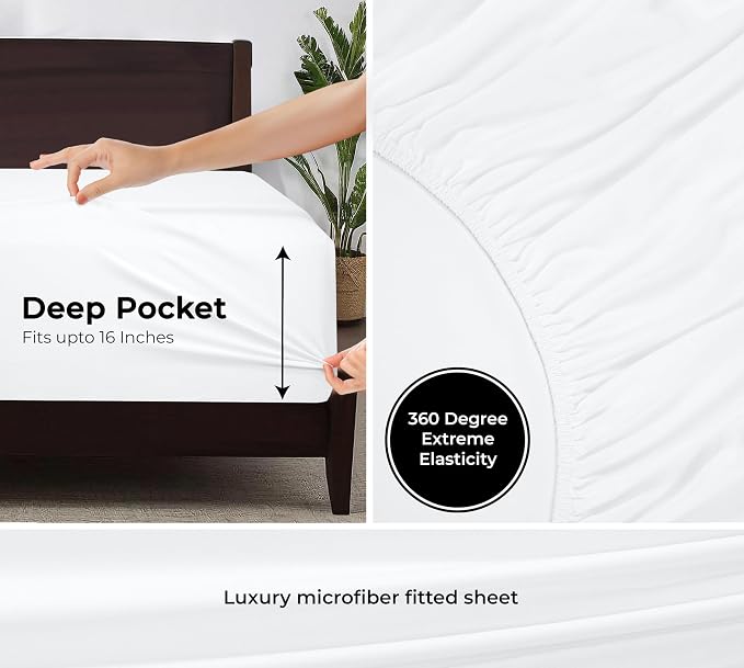 Royale Linens Fitted Sheet Twin - Image 3