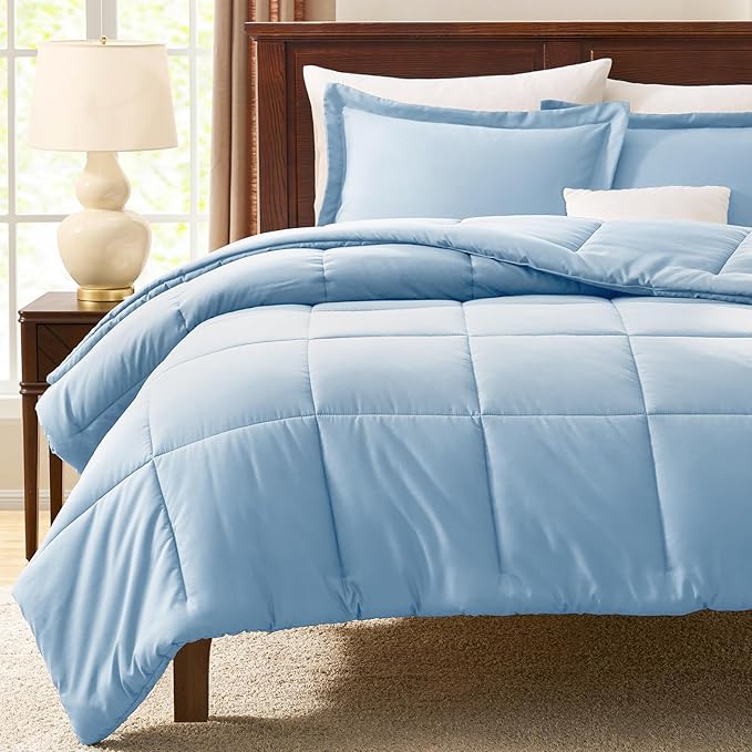 CozyLux Twin/Twin XL Comforter Set Baby Blue - Image 6