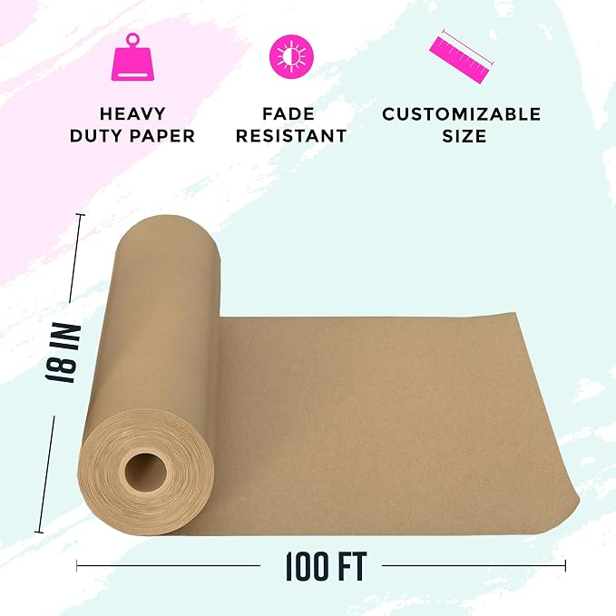 Bryco Goods 18" x 1200" Brown Kraft Packing Paper - Image 3