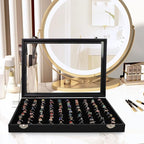 Wudygirl 100 Slot Ring Holder Display Case - Image 2