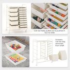 Giantex 15 Drawers Rolling Cart, Classroom Organizers, Storage Cart - Image 5