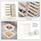 BECOMFORT 15-Drawer Rolling Cart - Image 6
