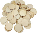 120 Pcs Unfinished Wood Circle Coins, 2 Inch Natural Wood Slices, Disc Blank by SPKESE