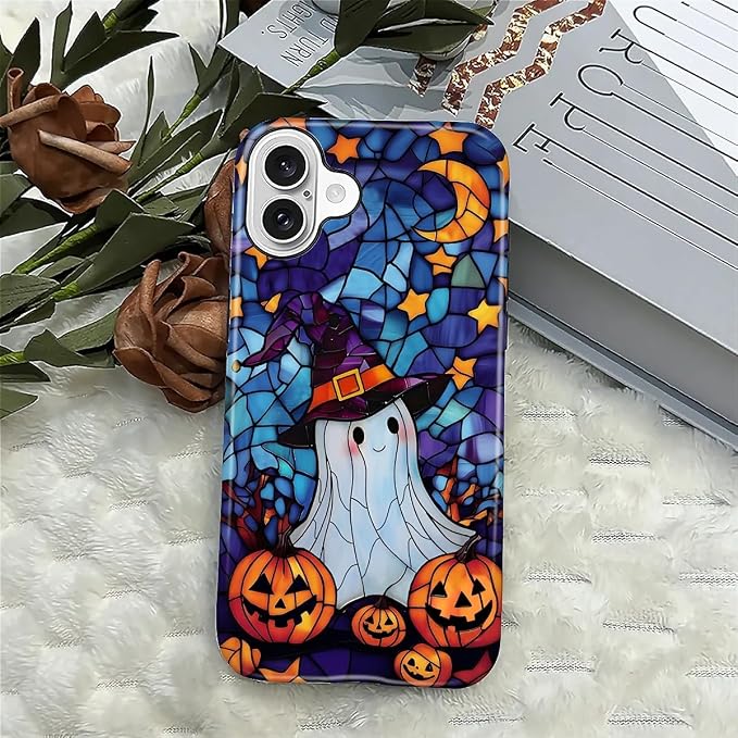 Case for iPhone 16, Scratch Resistant Hybrid Double Layer Hard Shell，Halloween - Image 3