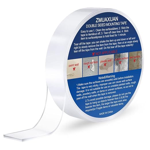 ZMUAXUAN Strong Nano Double Sided Tape Heavy Duty Mounting, Reusable Thick Gel - Image 4