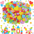 3400Pcs Foam Stickers Foam Shape Stickers Heart Star Square Geometric Sticker by Unknown