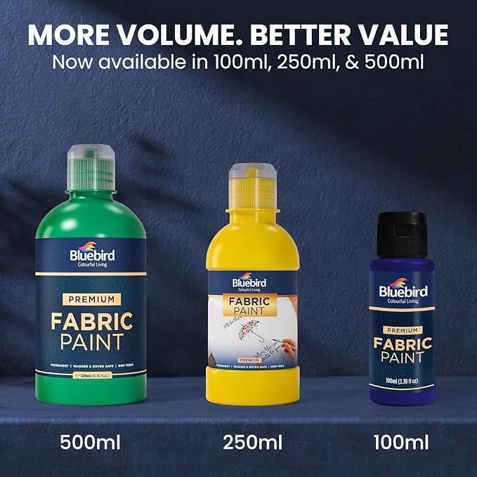 BLUEBIRD Fabric Paint, 8.5 Fl Oz, Permanent Fabric Paints - Image 6