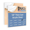 Duco White Cast Acrylic Sheets 1/8" Thick 24" x 36" by DucoPlasticsSupply
