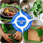 PerkHomy Medium Green Kraft Paper Roll 17.5" x 760" - Image 7