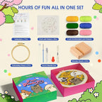 yuegool 2PCS Punch Needle Decoration Kit, Easy DIY Punch Needle Embroidery Kit - Image 2