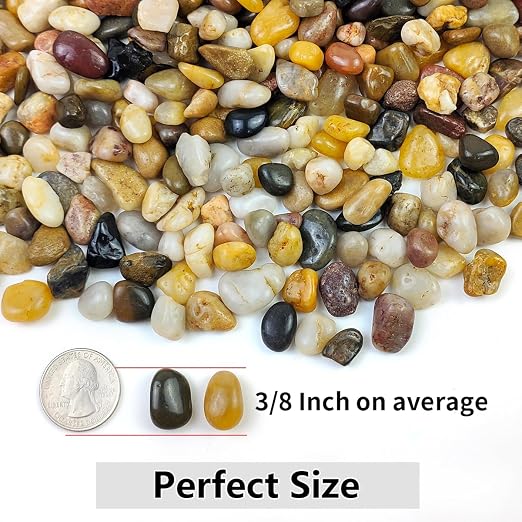YISZM 2LB Succulent and Cactus Gravel Pebbles, 3/8 Inch Decorative Polished - Image 3