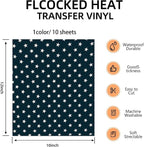 FUNKAKA Star Heat Transfer Vinyl HTV 10 Sheets - Image 2