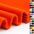 Bright Orange Large Felt Fabric 36" x 36", 1.4 mm Soft Felt Sheet, Nonwoven by ZANEXIR
