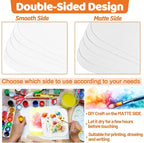 LOTMER 75 Pcs Church Fans Handheld Set, 50 Blank Cardstock Paper Fans - Image 2