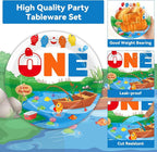 50 GuestsGone Fishing Plates and Napkins Party Supplies Ofishally One Birthday - Image 3
