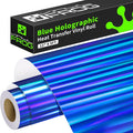 VINYL FROG Blue Holographic Heat Transfer Vinyl 12" x5ft Blue Metallic HTV by VINYLFROG