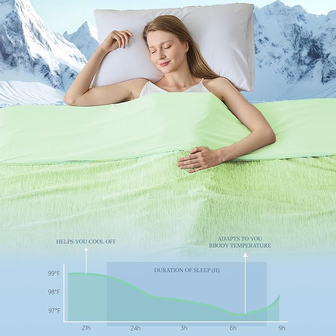 Cooling Blanket Throw Size, Cold Blanket Thin Lightweight Breathable Soft - Image 2