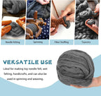 Wonvoc 8 OZ Core Wool for Needle Felting, Premium Merino Wool Roving, Soft - Image 6