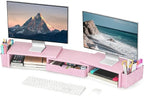 Spacrea Metal Desk Organizers and Accessories, Dual Monitor Stand Riser by Spacrea