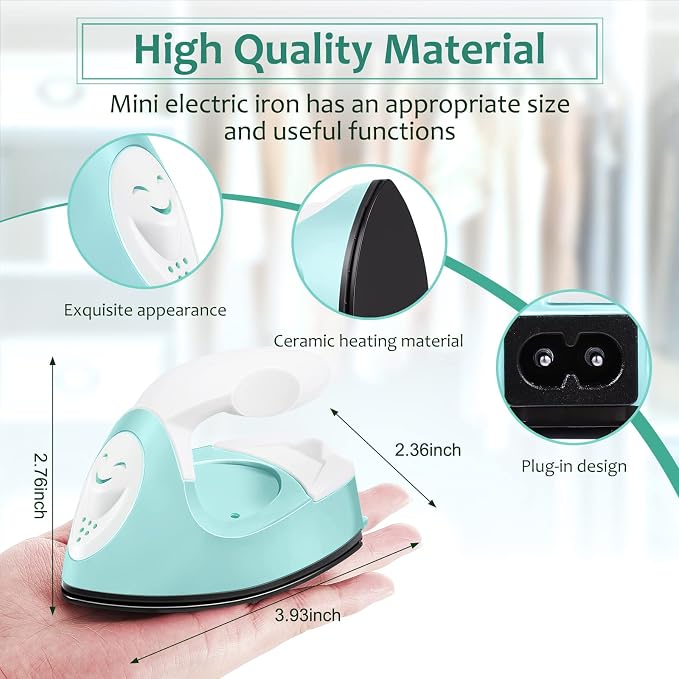Honoson Mini Craft Iron Mini Heat Press Small Iron 3.93 x 2.36 x 2.76 in - Image 2