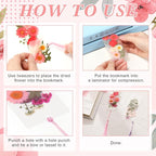 AmazingSpark 222 Pcs Dried Flower Bookmark Making Kit Include DIY Pressed - Image 3
