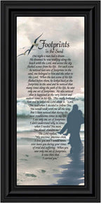 Footprints in the Sand Inspirational Wall Art, Beach Decor, Christian Gifts - Image 2