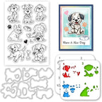 Animal Stamps and Dies for Card Making Layered Comic Dog Silicone Clear Stamps by ACRNIGHEET