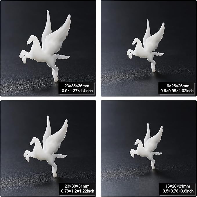 Woohome 14 PCS 3D Resin Mould Filler Mini Horse Paper Crane Paper Airplane - Image 5