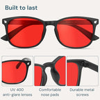 Gaoye Black with Red Lenses Blue Light Glasses - Image 6