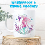 Tintnut Watercolor Permanent Vinyl 10 Sheets 12x10in Mermaid Adhesive Vinyl | - Image 6
