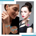 Inbagi 160 Pcs Crystal Birthstone Charms Beads Pendants and Lobster Claw Clasp - Image 6