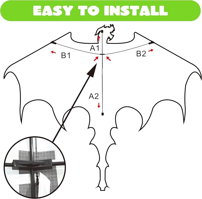 JOYIN Dragon Kites for Kids and Adults, Dragon Red Beach Kite for Outdoor Games - Image 9