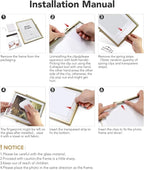 AceList Metal Picture Frame Set of 2, Easel | Ornate slim display stand - Image 6