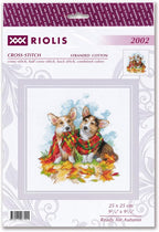 RIOLIS - Ready for Autumn 2002, Dogs Cross Stitch Kits 9¾" x 9¾", Counted Cross - Image 2