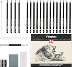 24 Piece Sketch Pencil Set, Graphite Charcoal by FHYHEJ