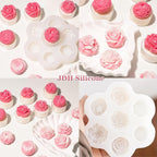 7 Cavity Flower Silicone Molds Valentine's Day Candle Mold Candle Fondant | - Image 8